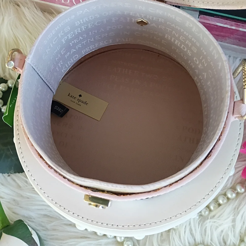 NEW Rare Kate Spade Wedding Belles Swan Pink White 3D Tiered Bridal Cake Clutch - Picture 15 of 16